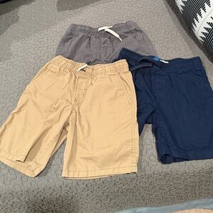Boys 3-Pack Pull-On Shorts - Khaki, Navy & Gray